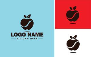 maçã ícone logotipo vetor arte gráficos para o negócio marca ícone maçã frutas fresco logotipo modelo