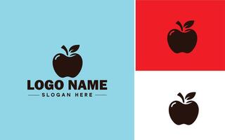 maçã ícone logotipo vetor arte gráficos para o negócio marca ícone maçã frutas fresco logotipo modelo