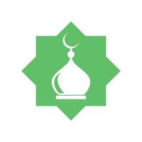 modelo de design de ícone de mesquita vetor