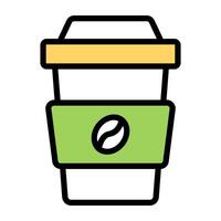 uma colori Projeto ícone do café copo vetor