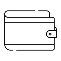 um ícone de acessório de carteira, design vetorial de carteira vetor