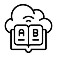 Prêmio Projeto ícone do nuvem livro vetor