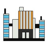 uma único Projeto ícone do cidade arquitetura vetor