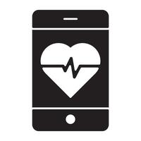 Móvel cuidados de saúde aplicativo ícone dentro sólido Projeto vetor