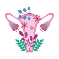 vagina com flores rosa vetor