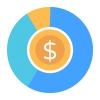 uma único Projeto ícone do dólar moeda vetor