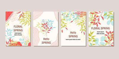 Primavera cartão modelo para cumprimento cartão moda comercial bandeira, cobrir, social meios de comunicação vetor