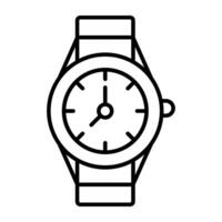 uma portátil relógio de pulso ícone, editável vetor