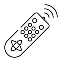 Wi-fi sinais com controlo remoto, linear Projeto ícone do inteligente controlo remoto vetor