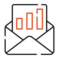 ícone de design moderno de correio comercial vetor