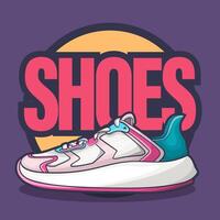 tênis sapatos vetor arte com plano ilustração estilo