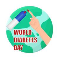 ilustração do mundo diabetes dia vetor