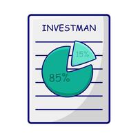 ilustração do investimento análise vetor