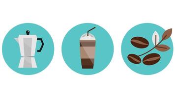 café feijões tipos do bebidas vetor ilustração isolado
