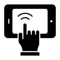 uma moderno Projeto ícone do Móvel Wi-fi vetor