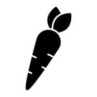 uma único Projeto ícone do cenoura vetor
