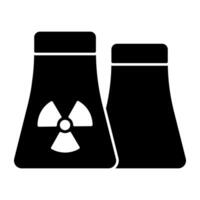um ícone de design perfeito da usina nuclear vetor