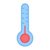 uma temperatura indicador ícone, plano Projeto do termômetro vetor