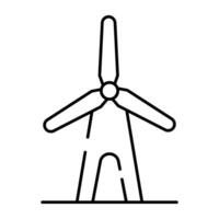a editável Projeto ícone do doméstico moinho de vento vetor