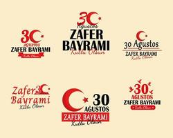 coleção de símbolos de banners zafer bayrami vetor
