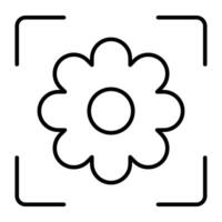 a ícone Projeto do flor foco vetor