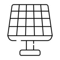 uma Sol energia armazenamento reservatório ícone, vetor Projeto do solar painel