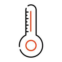 uma temperatura indicador ícone, linear Projeto do termômetro vetor