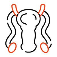 ícone do masculino reprodutivo órgão dentro sólido Projeto vetor
