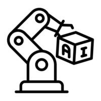 ícone de download premium do braço robótico vetor