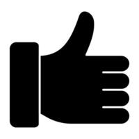 ícone de gesto ok, design vetorial de polegares para cima vetor
