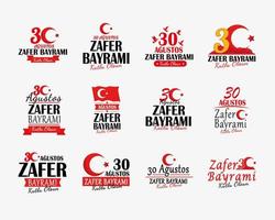 conjunto de símbolos de banners zafer bayrami vetor