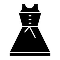 uma lindo Projeto ícone do vestido, roupa de festa vetor