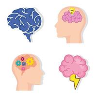 conjunto de símbolos de cérebros