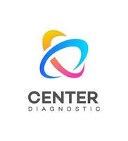 logotipo para diagnóstico Centro vetor