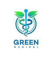 verde médico logotipo ícone marca identidade placa símbolo modelo vetor