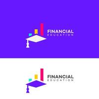 financeiro Educação logotipo ícone marca identidade placa símbolo modelo vetor