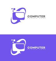computador Educação logotipo ícone marca logotipo identidade placa símbolo modelo vetor