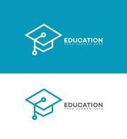 Educação boné logotipo vetor