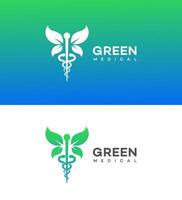 verde médico logotipo ícone marca identidade placa símbolo modelo vetor