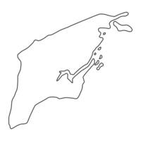 brunei muara distrito mapa, administrativo divisão do brunei. vetor ilustração.