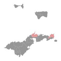 vaifanua município mapa, administrativo divisão do americano samoa. vetor ilustração.