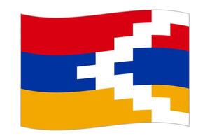 acenando a bandeira do país artsakh. ilustração vetorial. vetor