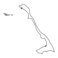 gato ilha mapa, administrativo divisão do bahamas. vetor ilustração.