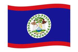 acenando a bandeira do país belize. ilustração vetorial. vetor