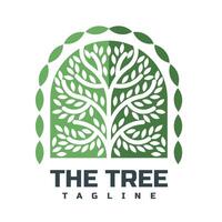 árvore mascote logotipo vetor