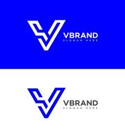 v carta logotipo ícone marca identidade placa símbolo modelo vetor