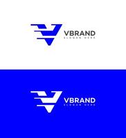 v carta logotipo ícone marca identidade placa símbolo modelo vetor