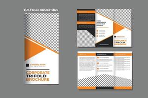 modelo de design de brochura corporativa com três dobras vetor