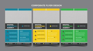 modelo de design de folheto de negócios corporativos vetor