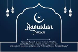 Ramadã kareem social meios de comunicação bandeira deisgn vetor